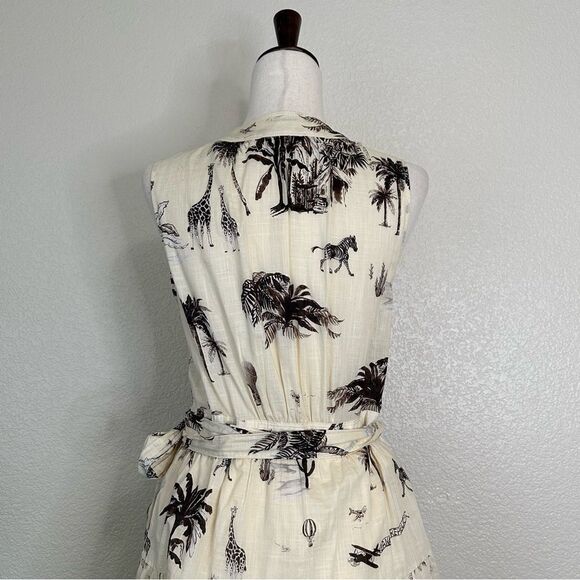 Banana Republic Stampa Wrap Mini Dress, Sz Medium - Picture 11 of 14